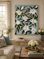 The Garden Visitors— Original Hummingbird and Magnolia Art
