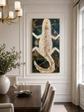 Gilded Gator - Emerald Abstract