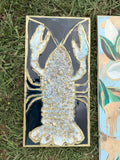 Gilded Crawfish - Original Mixed Media Crawfish Painting
