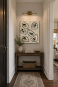 Gilded Gulf - Abstract Gemstone Oyster Painting