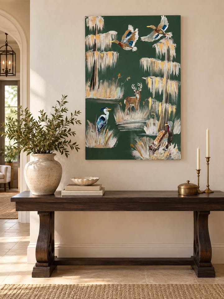 Hunting Season in the Cypress - Original Wildlife Painting
