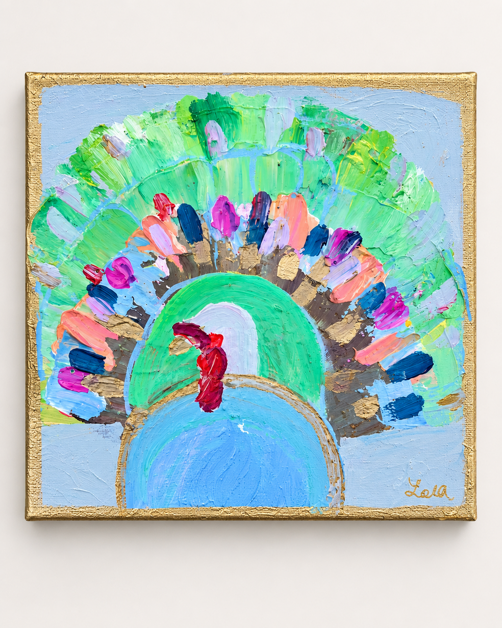 Colorful Turkey Painting | Original Southern Fall Art