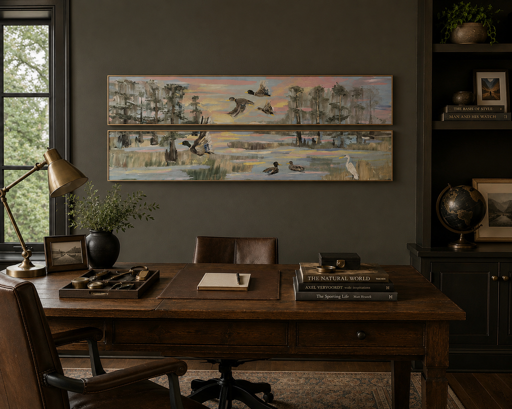 Delta First Light | Duck Landscape Diptych