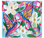 Magnolia Flight | Original Hummingbird & Magnolia Louisiana Painting