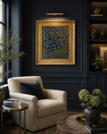 Indigo Scales — Abstract Alligator Skin Mosaic Painting