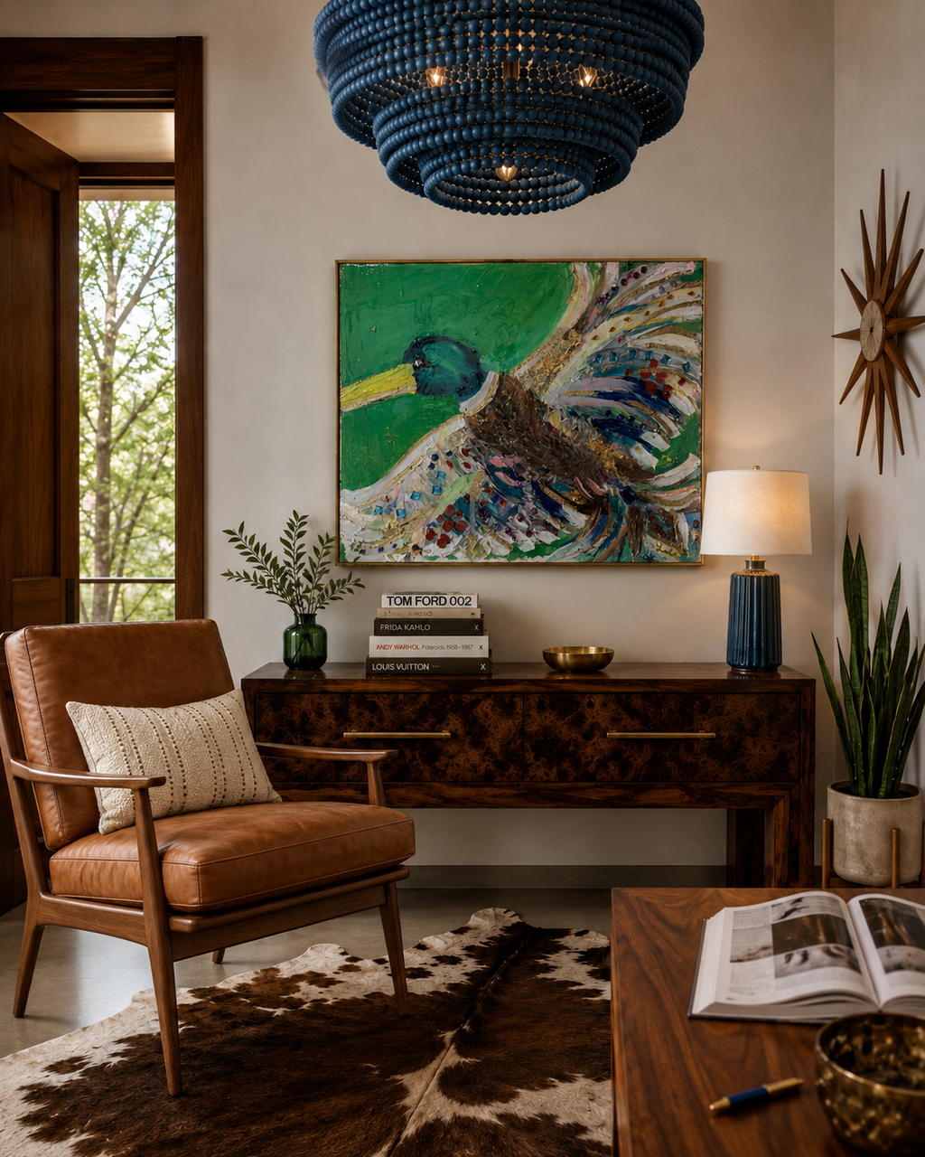 Delta in Flight | Original Colorful Mallard Duck Painting