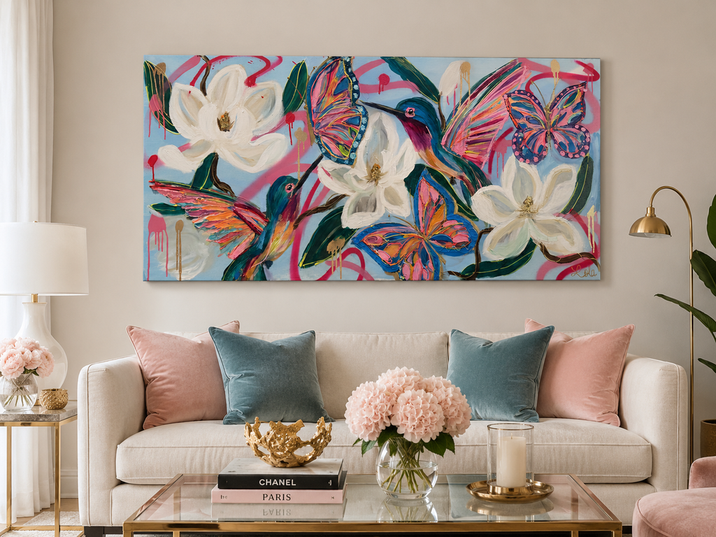 Magnolia in Motion | Colorful Magnolias Butterflies & Hummingbirds