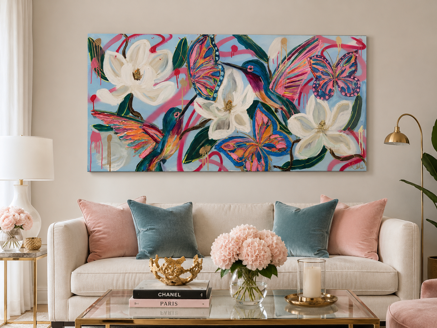 Magnolia in Motion | Colorful Magnolias Butterflies & Hummingbirds