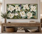 Magnolia Masquerade – Original Louisiana Magnolia & Mardi Gras Painting