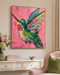 Garden Jewel | Original Colorful Hummingbird Painting