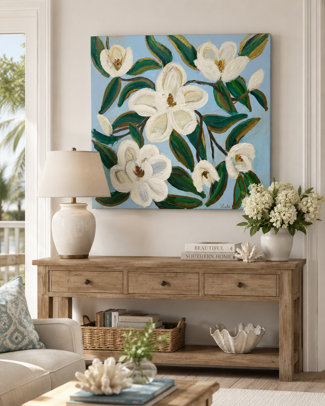 Southern Magnolias - Original Southern Magnolia Painting