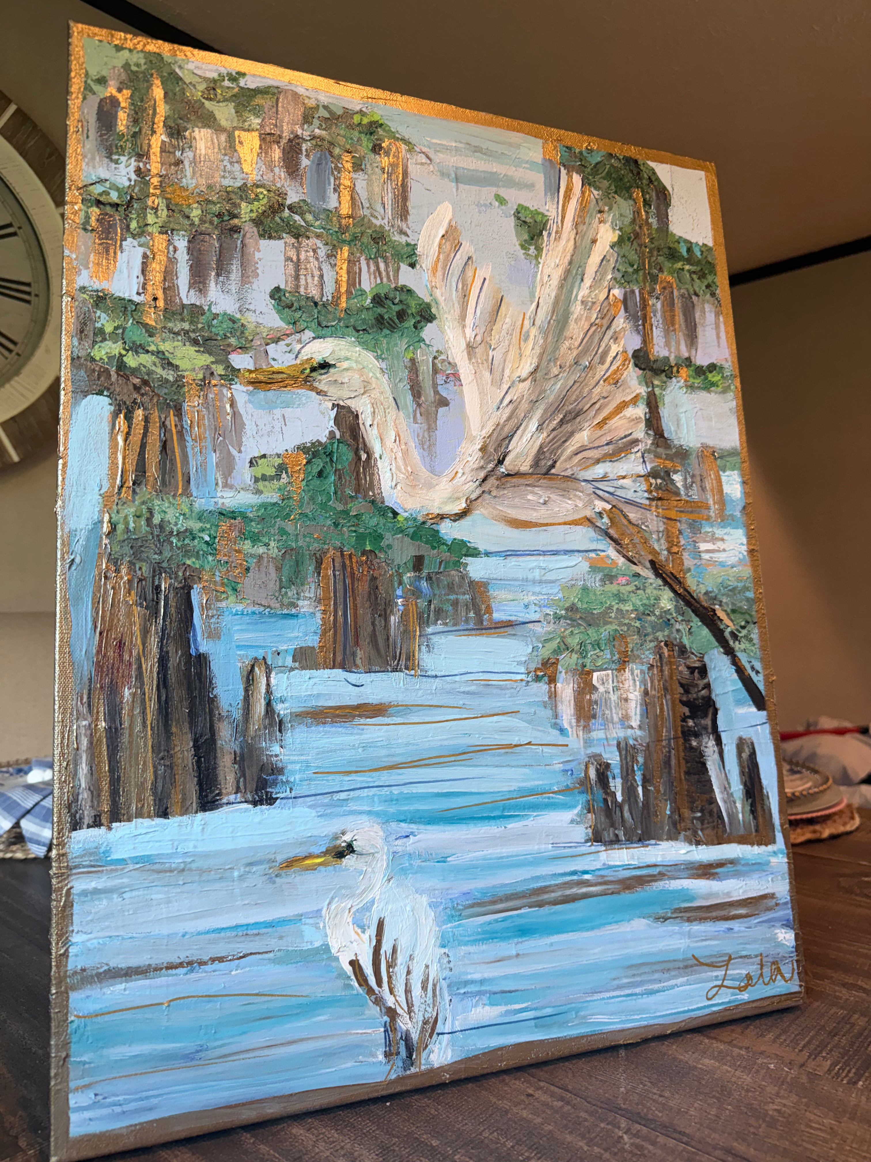 Bayou Flight - Louisiana Bayou Bird Painting