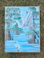 Bayou Flight - Louisiana Bayou Bird Painting