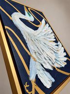 Blue Egret Painting | Original Louisiana Southern Bird Art