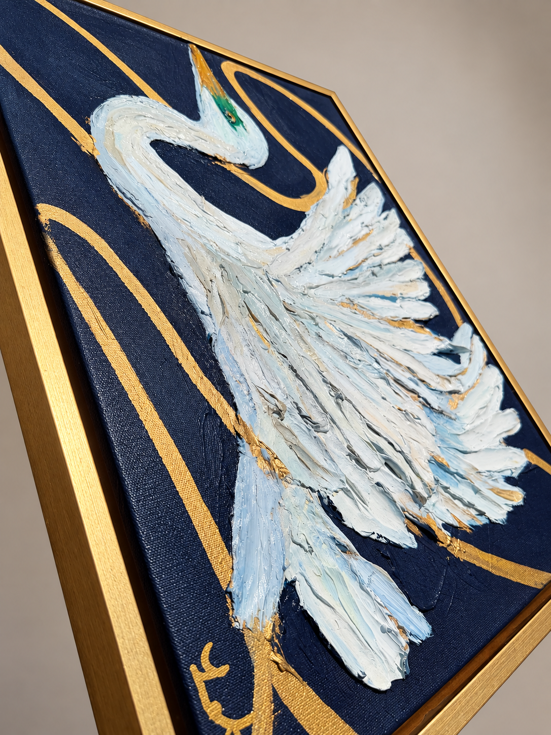 Blue Egret Painting | Original Louisiana Southern Bird Art