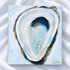 Textured Oyster Painting | Original Louisiana Coastal Wall Art