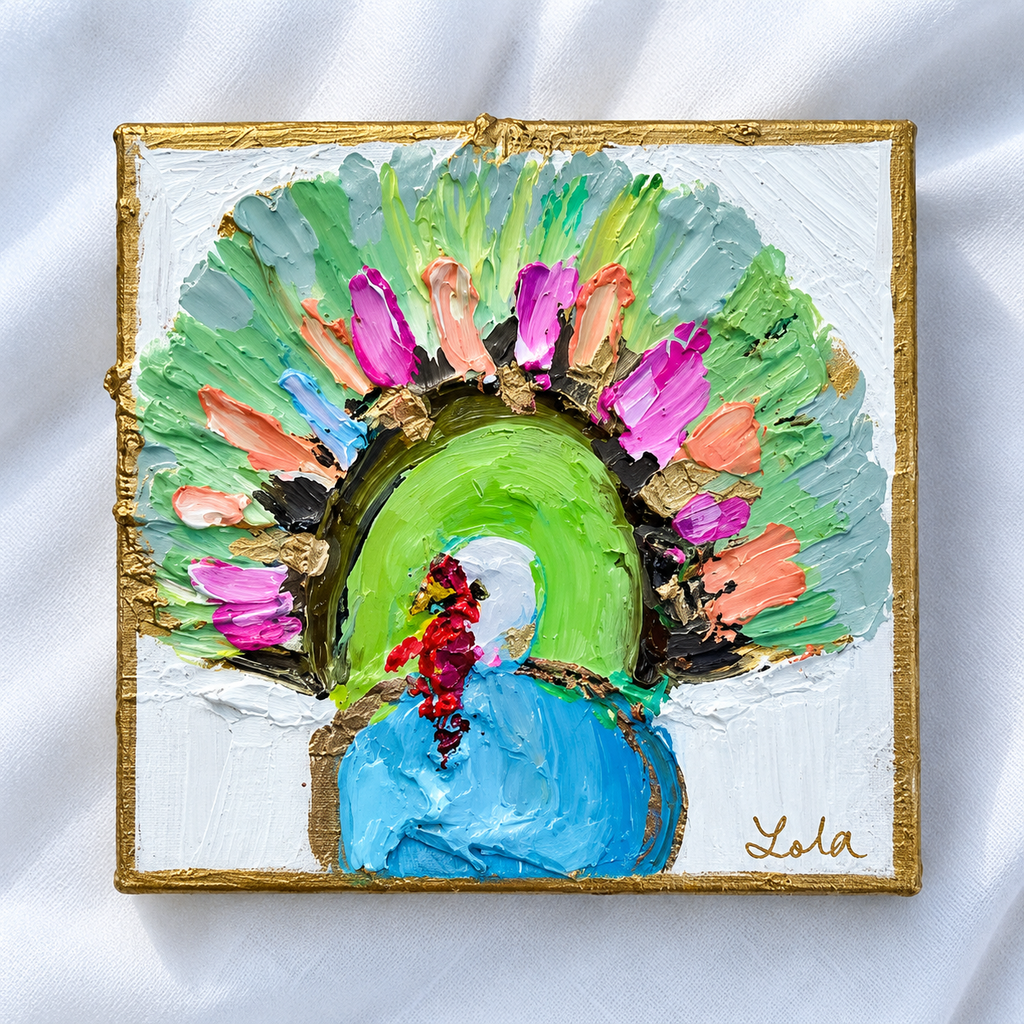 Colorful Turkey Painting | Original Southern Wildlife Fall Art