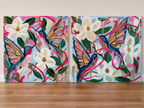 Magnolia Flight | Original Hummingbird & Magnolia Louisiana Painting
