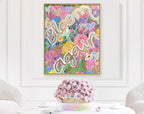 Bloom Again | Original Colorful Abstract Floral Painting with Gold Leaf