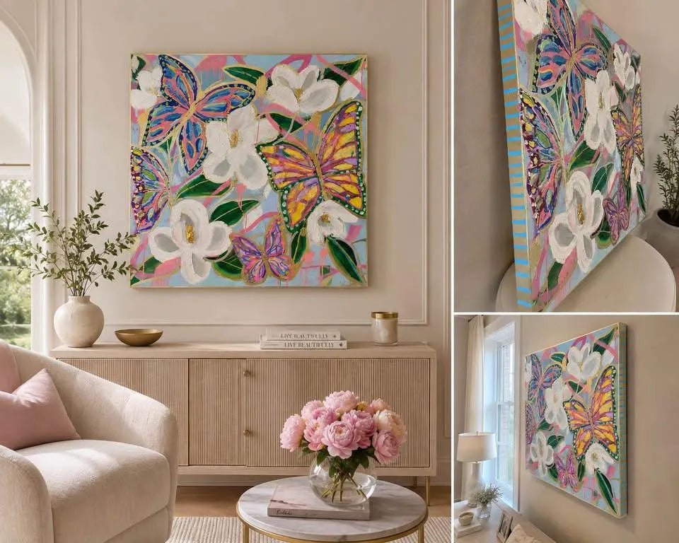 Monarchs & Magnolias | Original Louisiana Abstract Painting