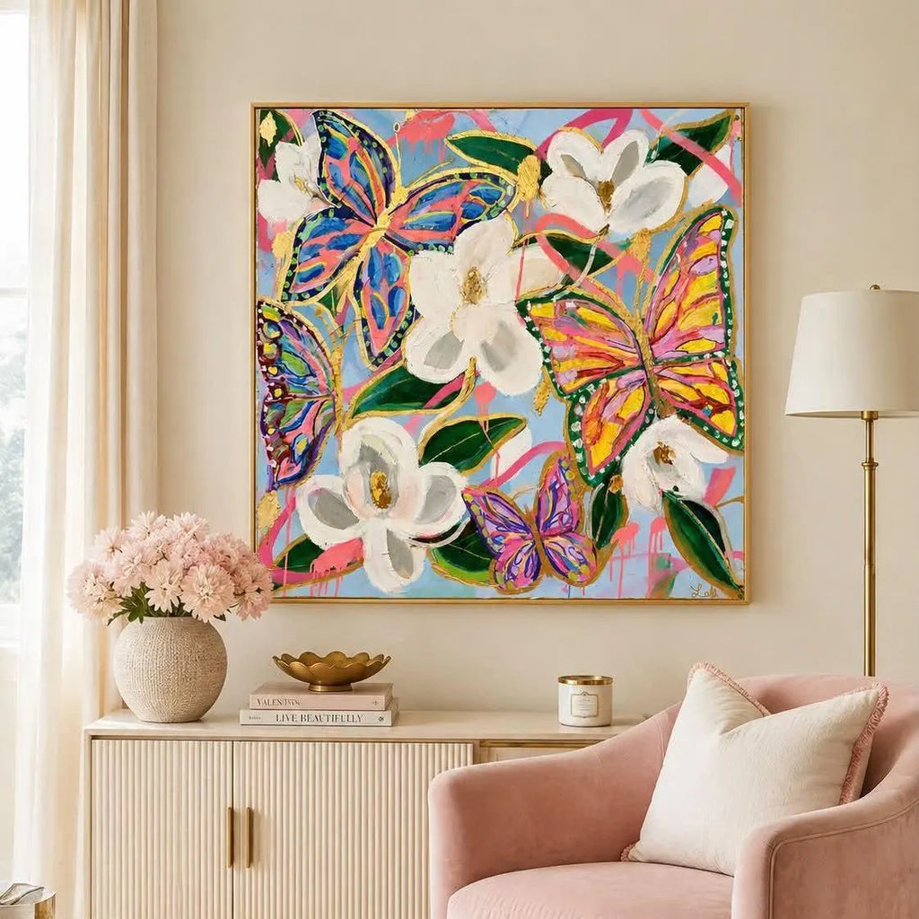 Monarchs & Magnolias | Original Louisiana Abstract Painting